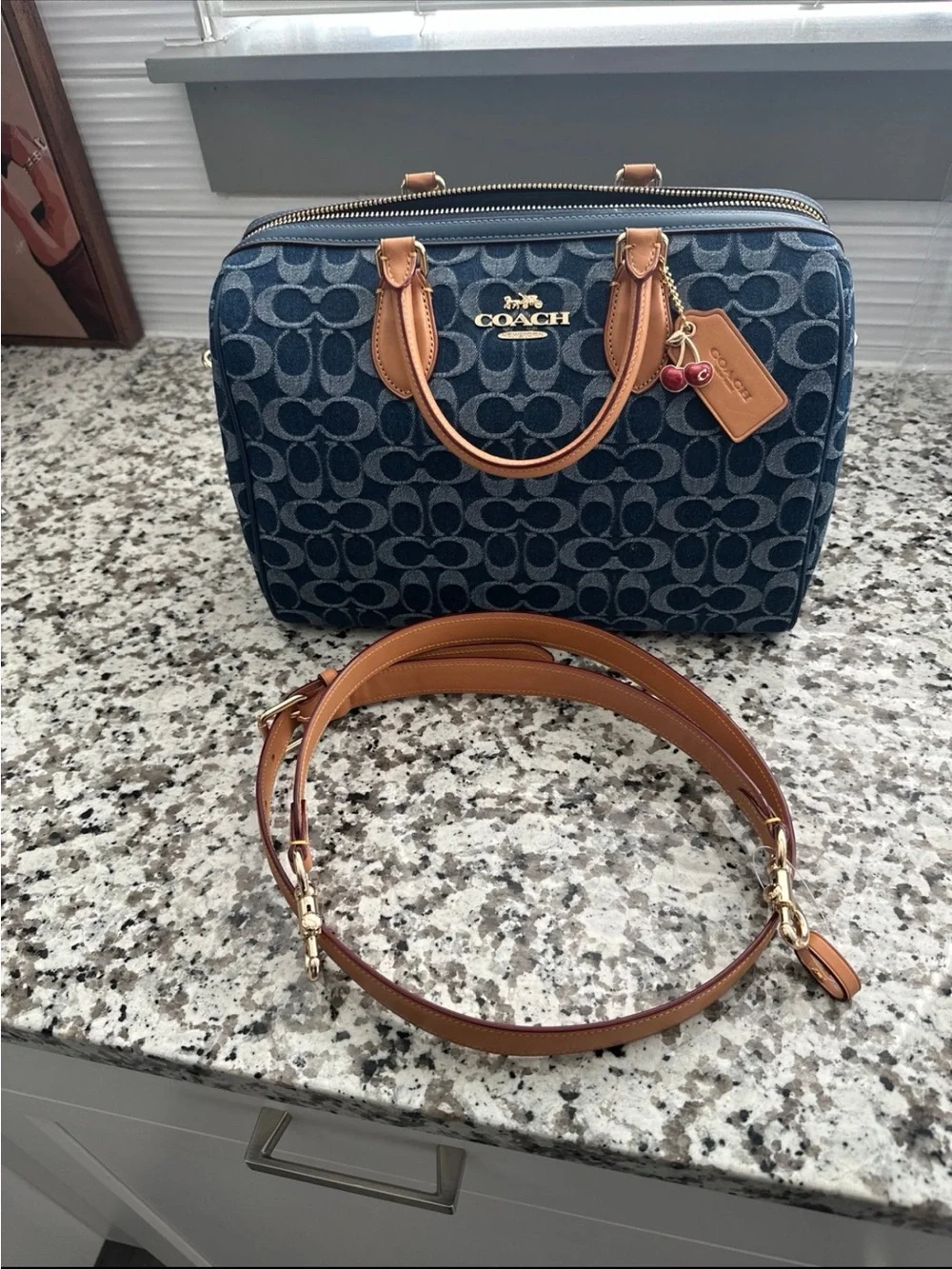 COACH | 2025 Signature Denim Large Rowan - Picture 8 of 12